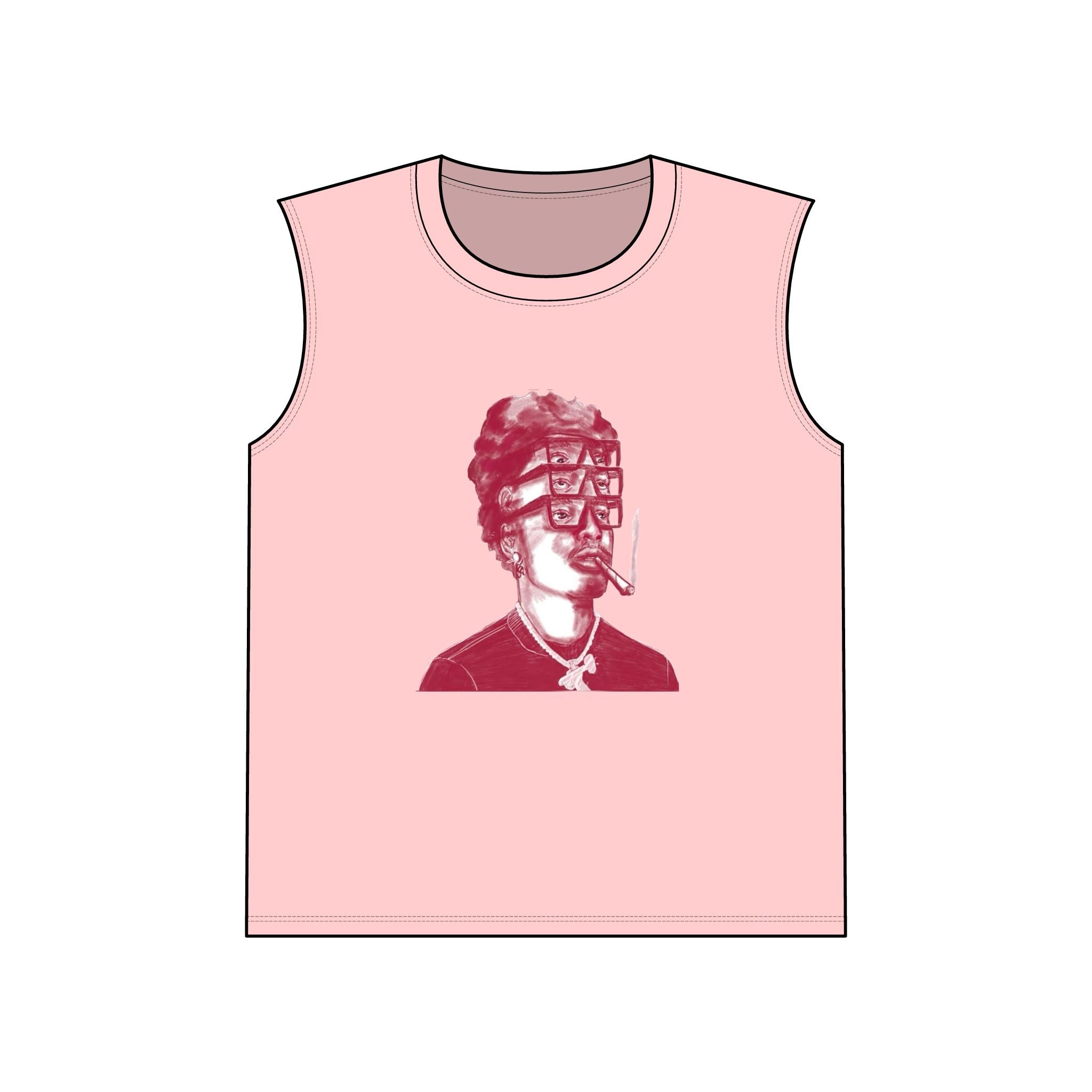 Artistic Unisex Jersey Muscle Tank with Unique Graphic Design, Summer Wear, Gym Top, Casual Outing, Gift for Art Lovers