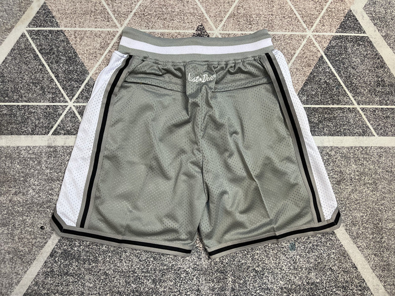 Los Angeles Lakers Retro with Pockets Gray Basketball Shorts