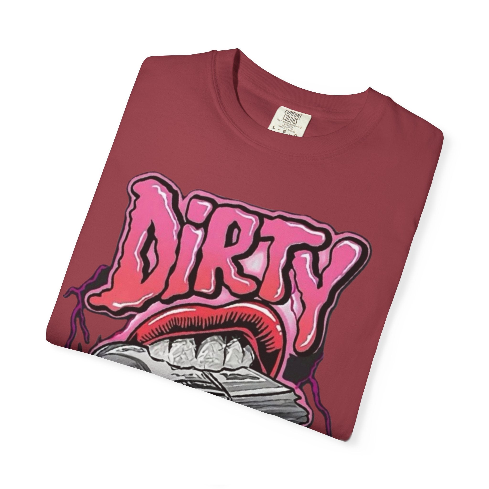 Graphic T-Shirt with 'Dirty Money' Design, Casual Wear, Street Style, Unisex Apparel, Gift for Her, Trendy Outfit