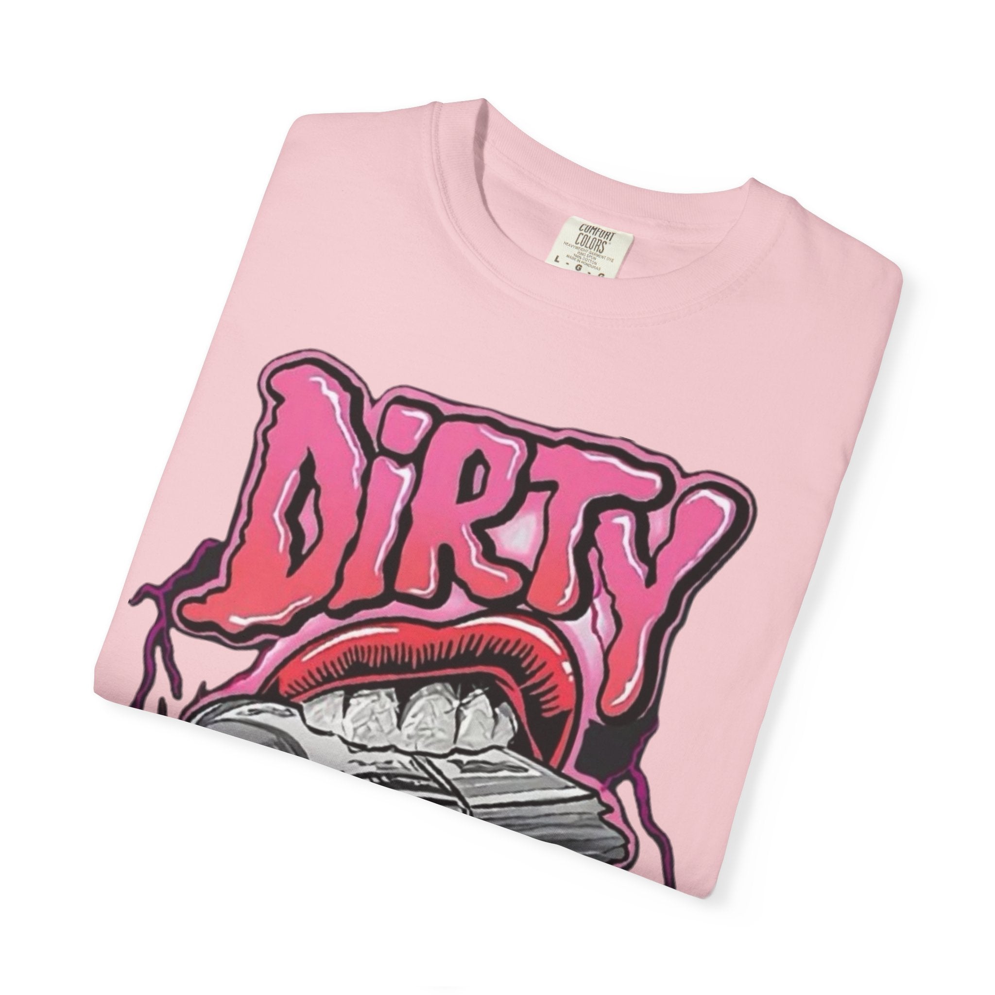 Graphic T-Shirt with 'Dirty Money' Design, Casual Wear, Street Style, Unisex Apparel, Gift for Her, Trendy Outfit