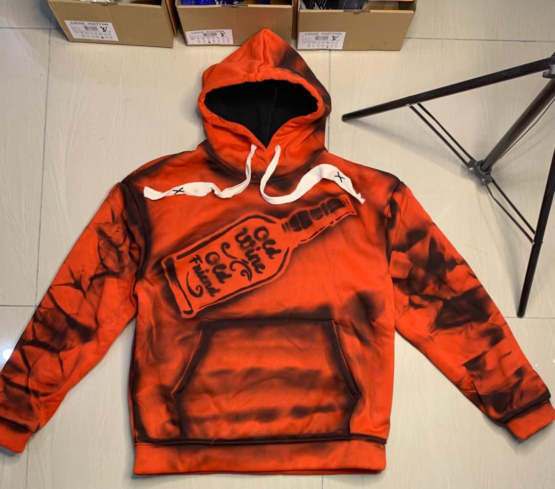 HOODIE Old Wine and Old Friend orange