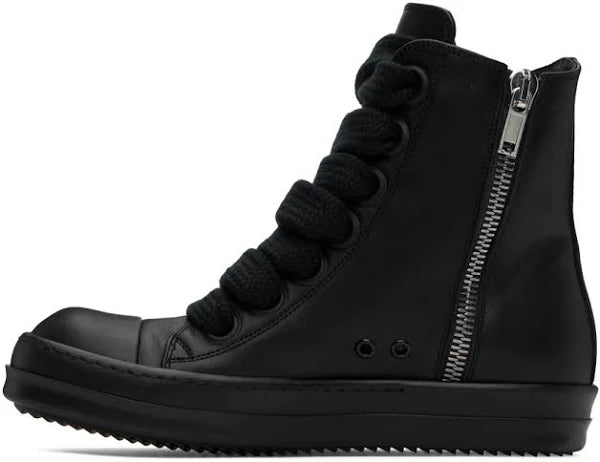 Rick Owens Black Jumbo Laced Sneakers