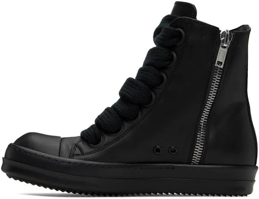 Rick Owens Black Jumbo Laced Sneakers